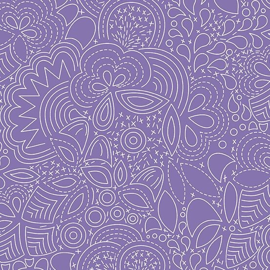 Century Prints Stitched in Wisteria CS-21 by Alison Glass for Andover