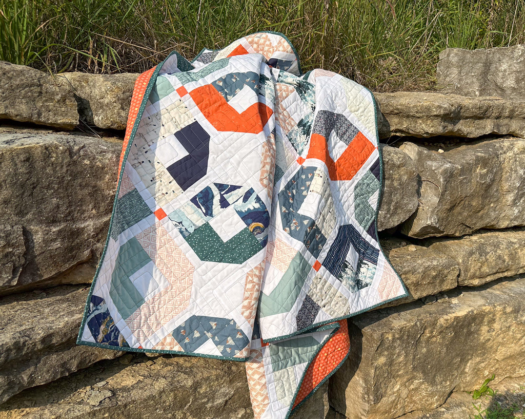 Precut Quilt Kit -  Ready to Sew! | Elena Quilt Kit | Includes Printed Pattern |  56" x 70" Throw Quilt Kit | Quilt in a Bag
