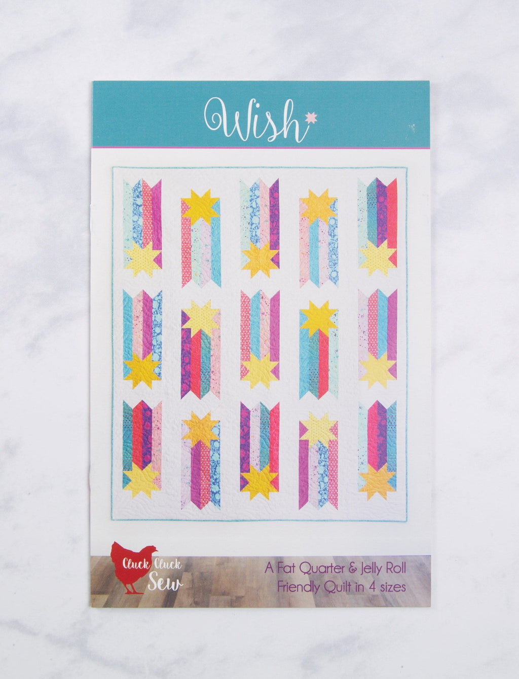 Wish Quilt Kit | Bright Prints, jelly roll Strips, Beginner Pattern (60" x 73")