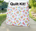 Early Hours Quilt Kit | Bright Pastel Quilt Large Throw, Includes Pattern (72" x 72")