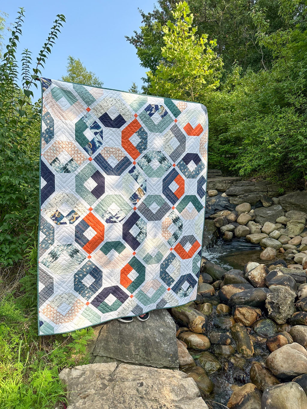 Precut Quilt Kit -  Ready to Sew! | Elena Quilt Kit | Includes Printed Pattern |  56" x 70" Throw Quilt Kit | Quilt in a Bag