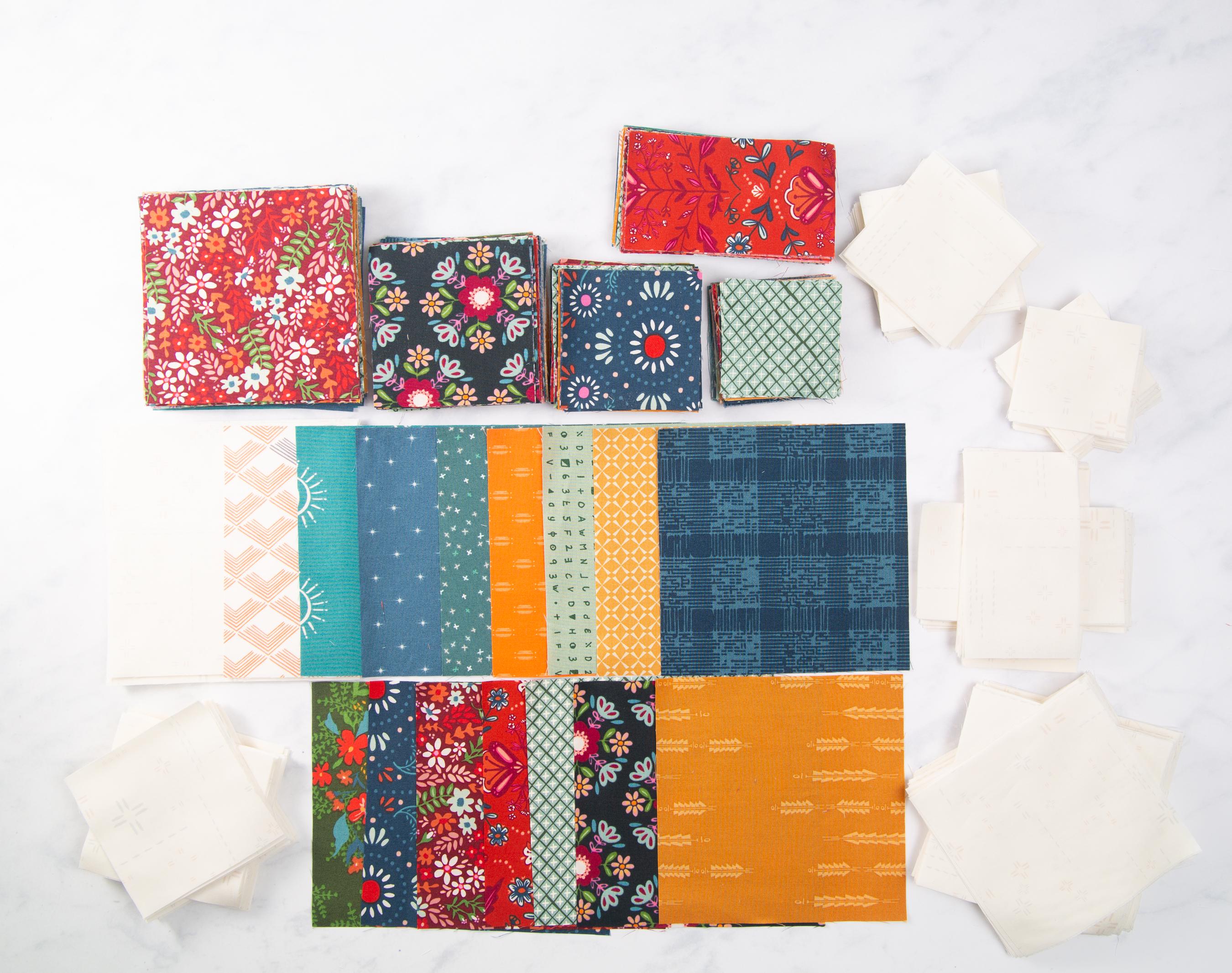 Precut Quilt Kit – Stardrops Throw in fall colors, Includes Pattern (60" x 72")