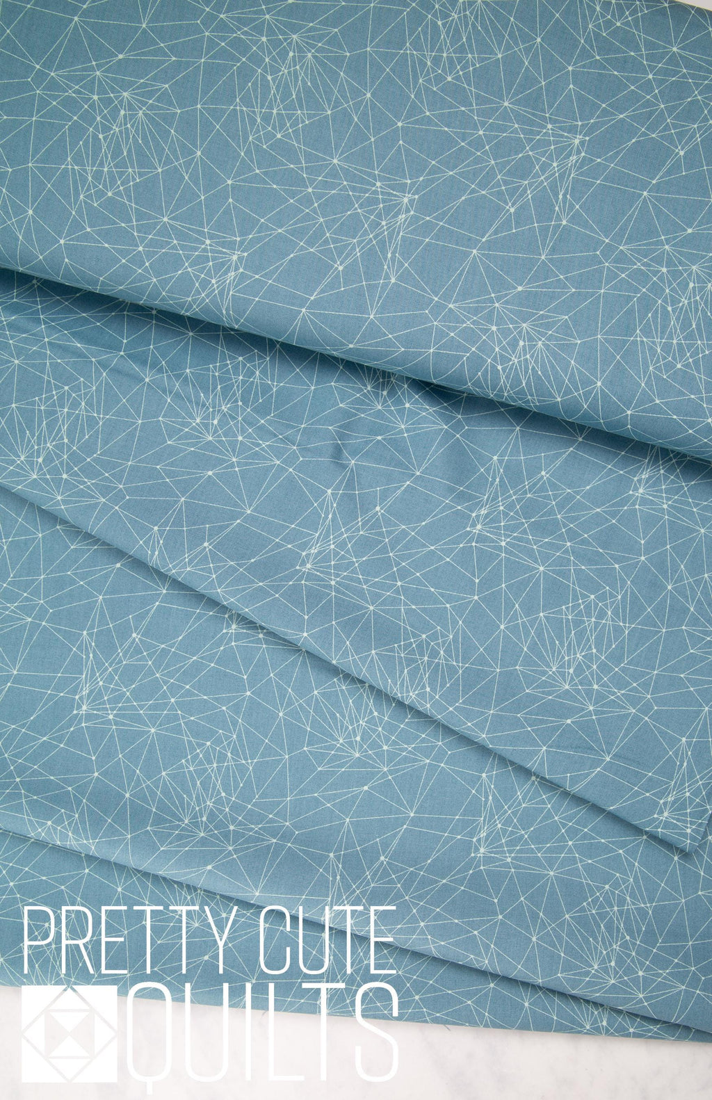 Little String Theory in Powder Blue-Fabric from the Attic- A-9979-B by Giucy Giuce, for Andover | Blue fabric with lines