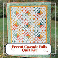 Precut Quilt Kit - Ready to Sew! | Cascade Falls Quilt Kit | Includes Pattern by Amy Smart |  60" x 76" Throw Quilt Kit | Quilt in a Bag