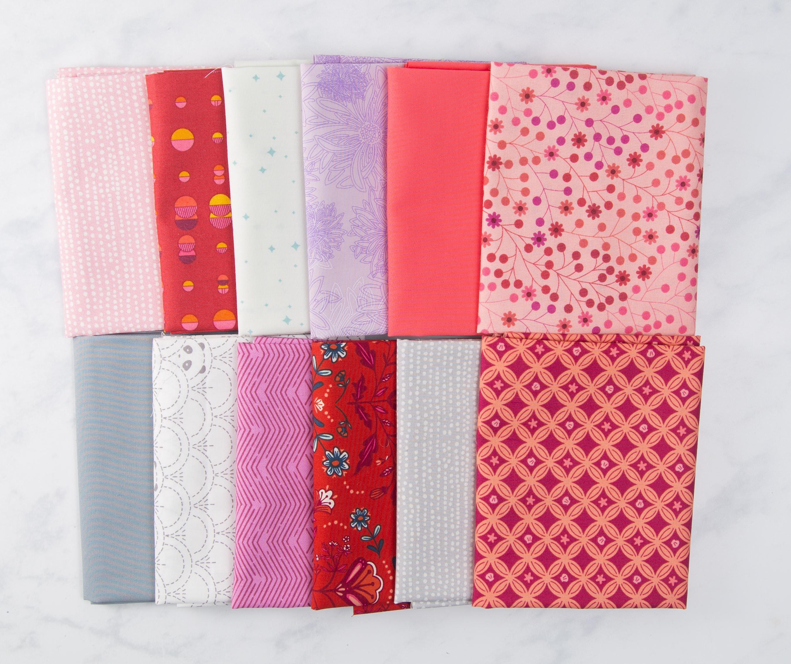 Cold Front Quilt Kit | Colorful mittens in pink grey and blue, Includes Pattern (64" x 73")