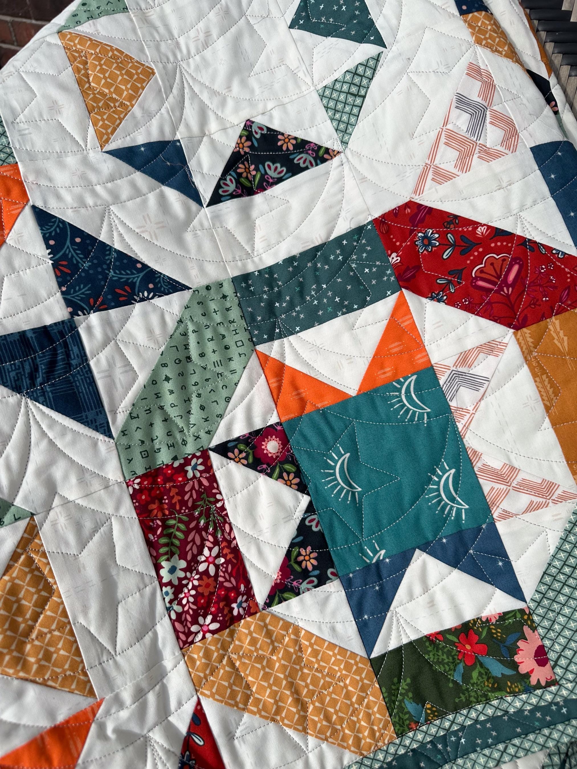 Precut Quilt Kit – Stardrops Throw in fall colors, Includes Pattern (60" x 72")