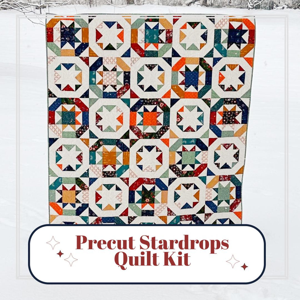 Precut Quilt Kit – Stardrops Throw in fall colors, Includes Pattern (60" x 72")