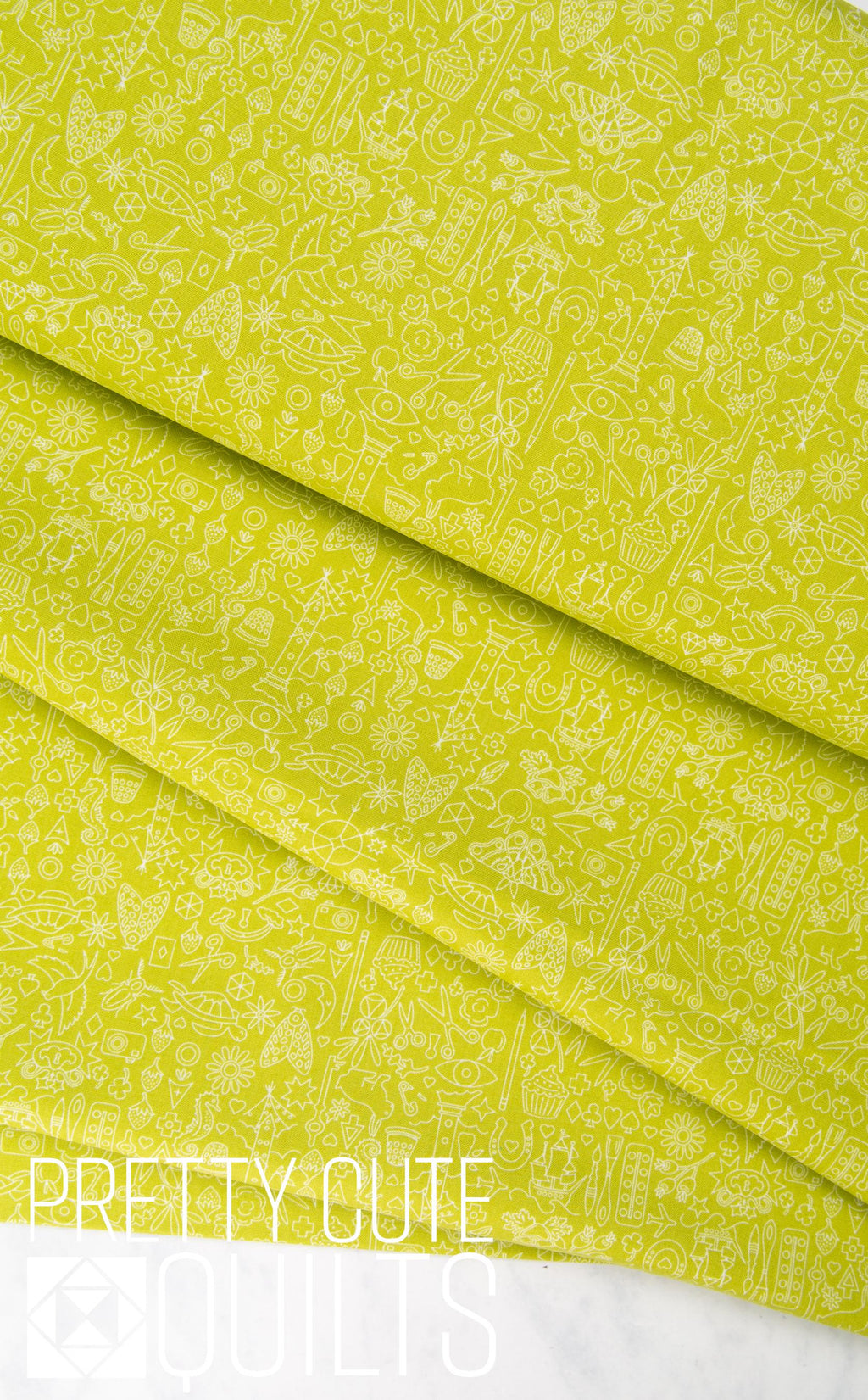 Pear, Sun Print 2022 10th Anniversary Collection A-9036-G1 by Alison Glass for Andover