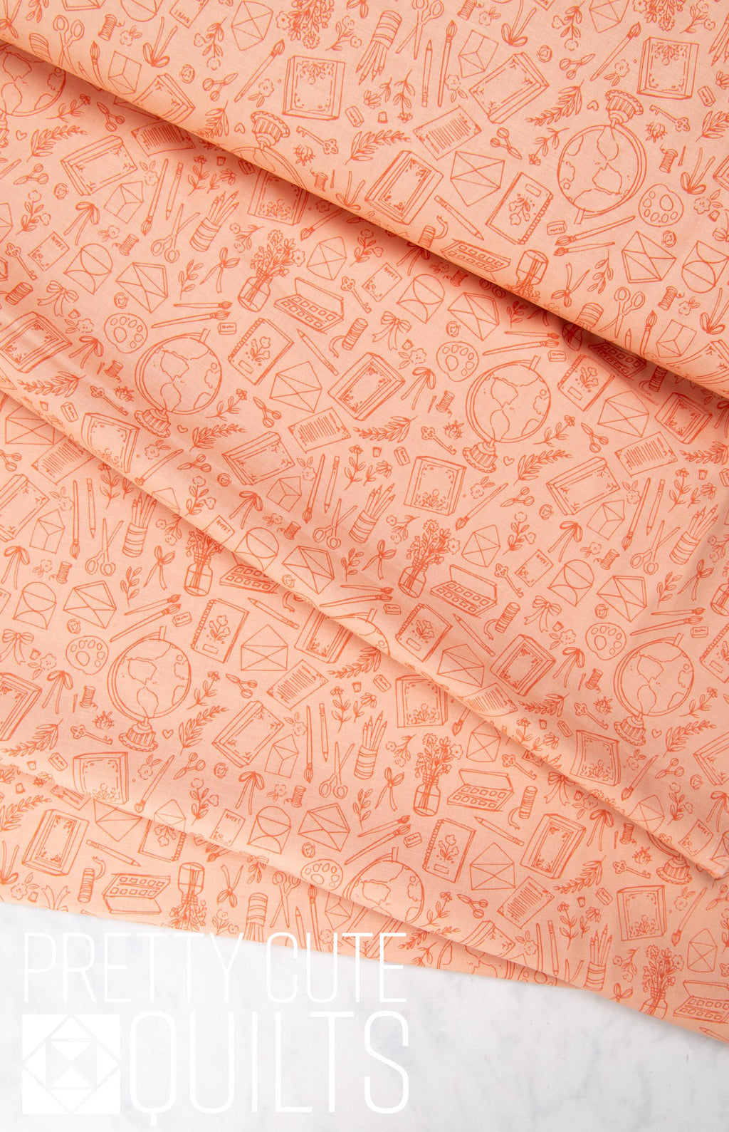 Floral Charms Collection of Things Apricot, C15761-APRICOT by Riley Blake