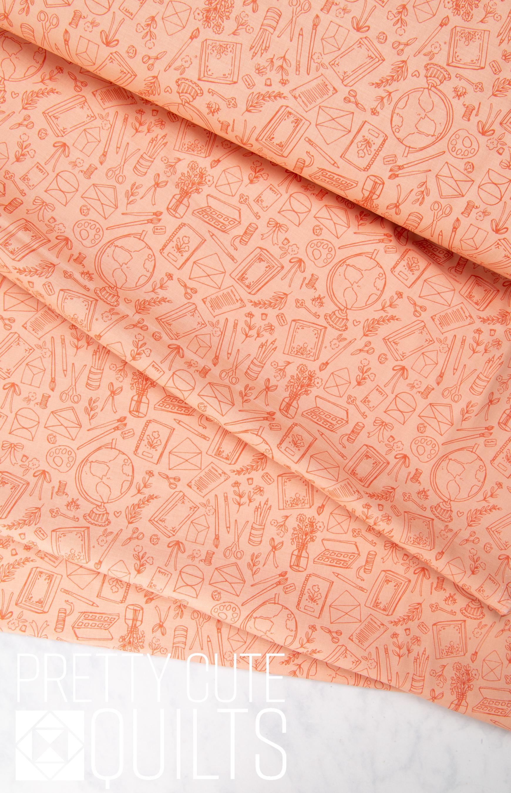 Floral Charms Collection of Things Apricot, C15761-APRICOT by Riley Blake