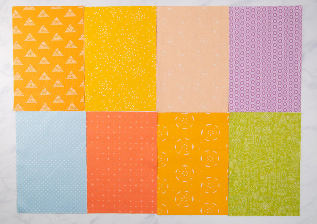 Precut Quilt Kit – Summer Pop Popsicle Throw in bright prints, Includes Pattern (60" x 70")