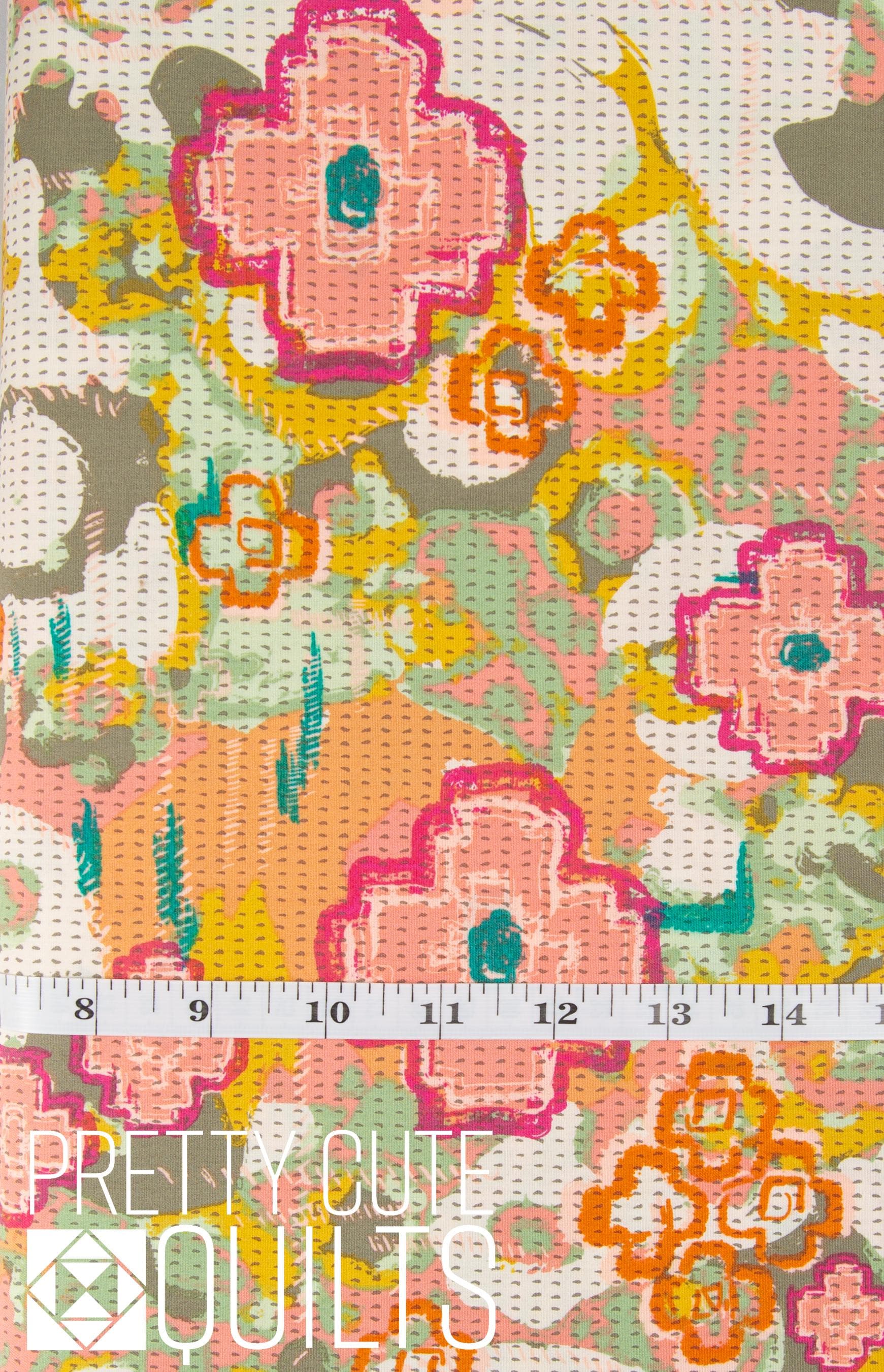 Flowers Everywhere Caress from Nuncia designed by Pat Bravo for AGF NUC-21980 - Modern floral pink, beige, green