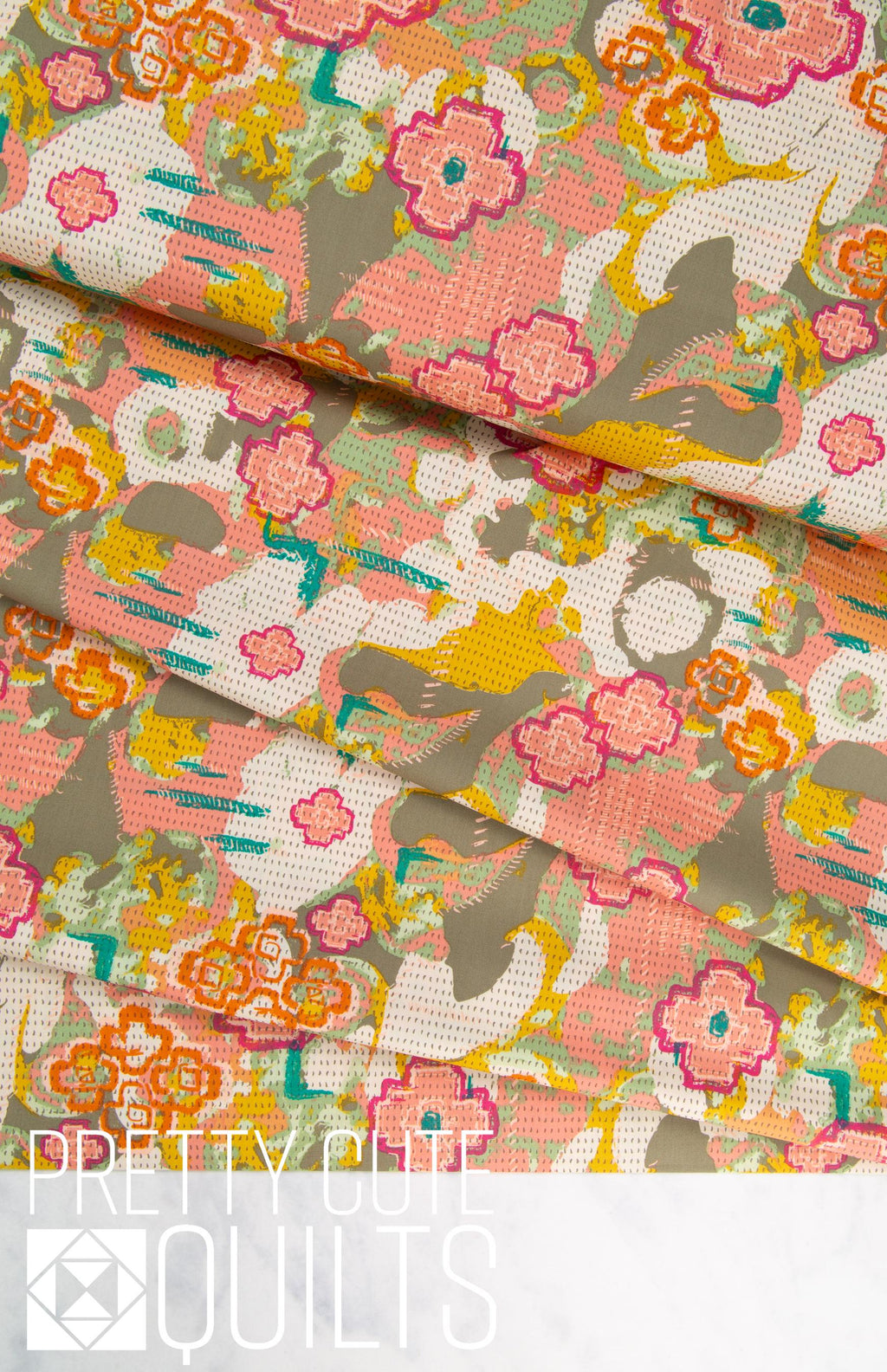 Flowers Everywhere Caress from Nuncia designed by Pat Bravo for AGF NUC-21980 - Modern floral pink, beige, green