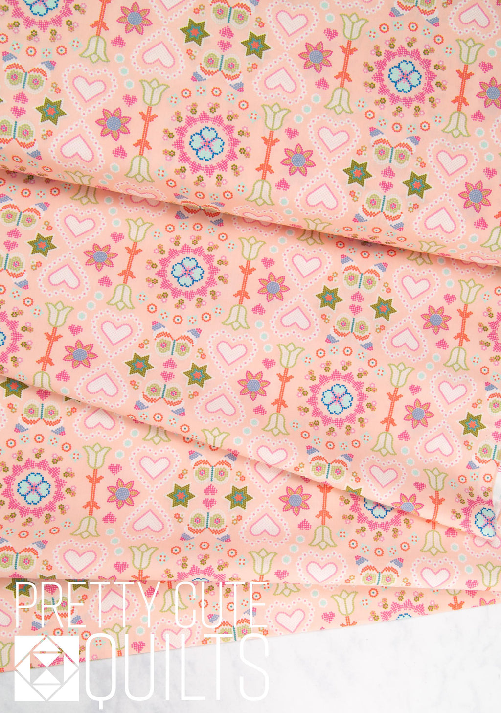 A Happy Life from Playroom designed by Mister Domestic for AGF PLR-89800 - Modern floral pink, hearts