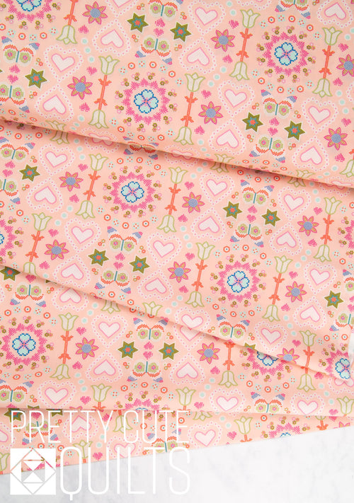 A Happy Life from Playroom designed by Mister Domestic for AGF PLR-89800 - Modern floral pink, hearts