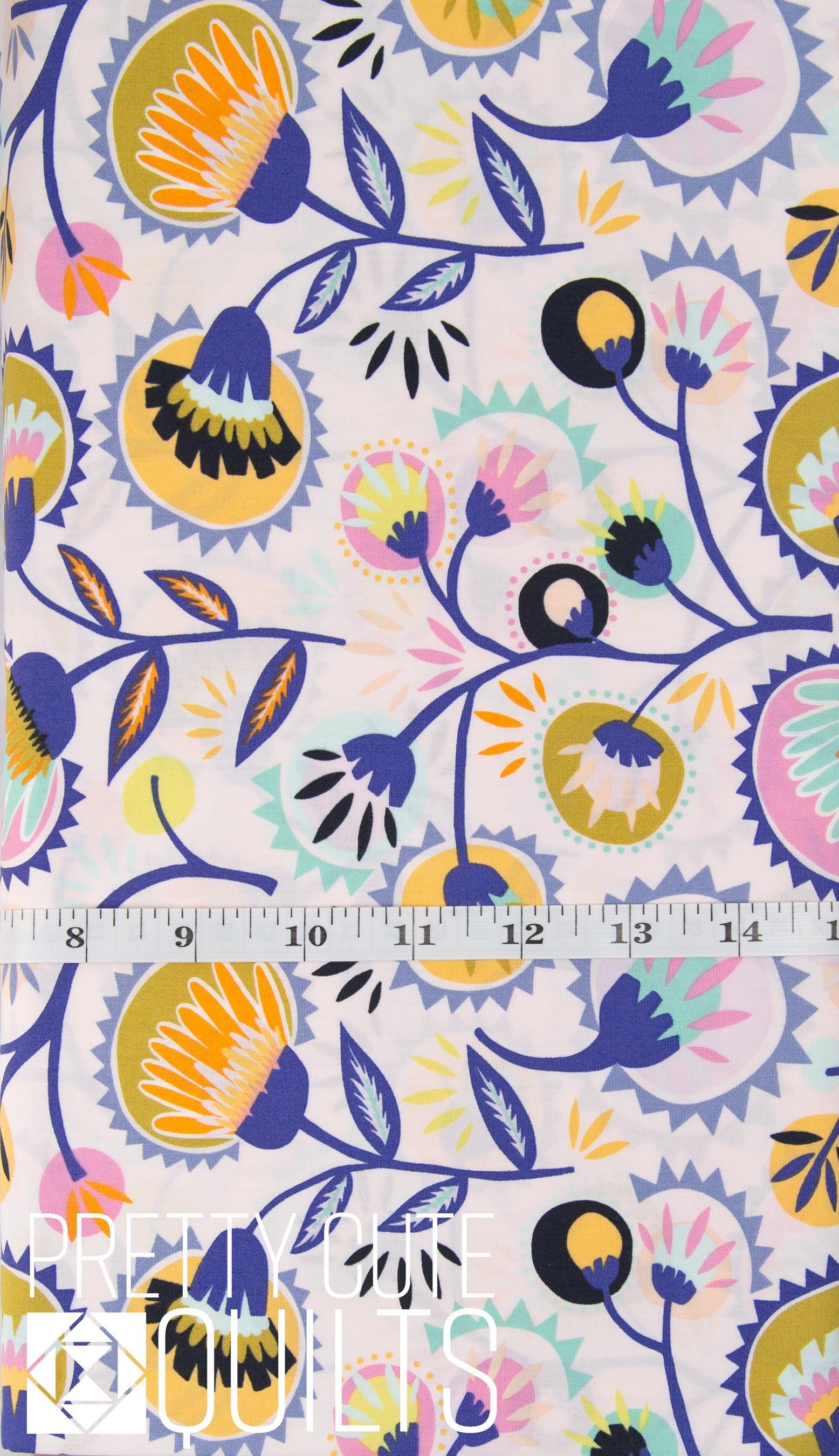 Kattaland Flora from Oh, Meow! designed by Jessica Swift for AGF OHM-33440 - Modern floral pink, purple, green