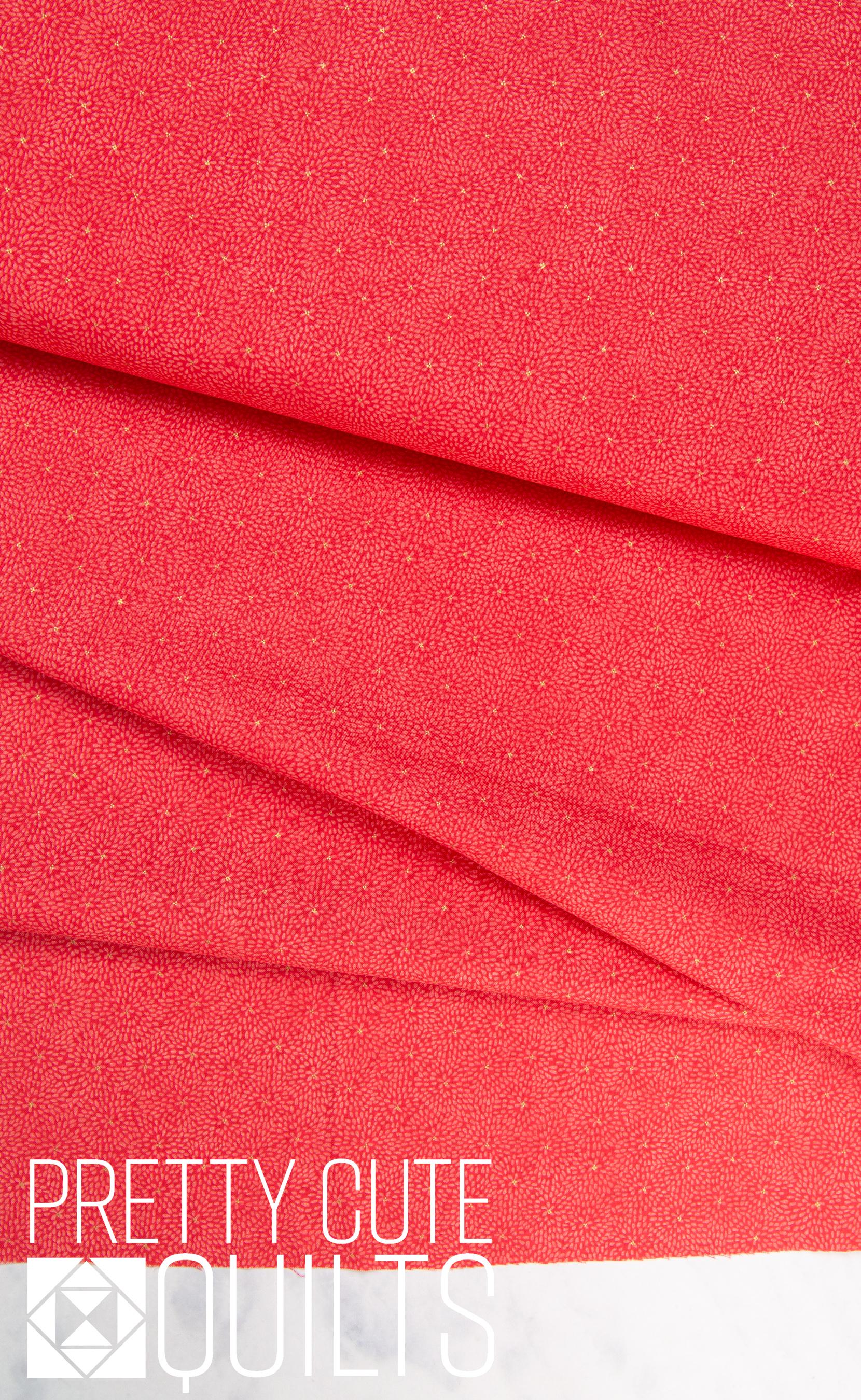 Kasumi in Red MU-047-R by Makower UK for Andover, Red with metallic accents