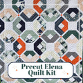 Precut Quilt Kit -  Ready to Sew! | Elena Quilt Kit | Includes Printed Pattern |  56" x 70" Throw Quilt Kit | Quilt in a Bag
