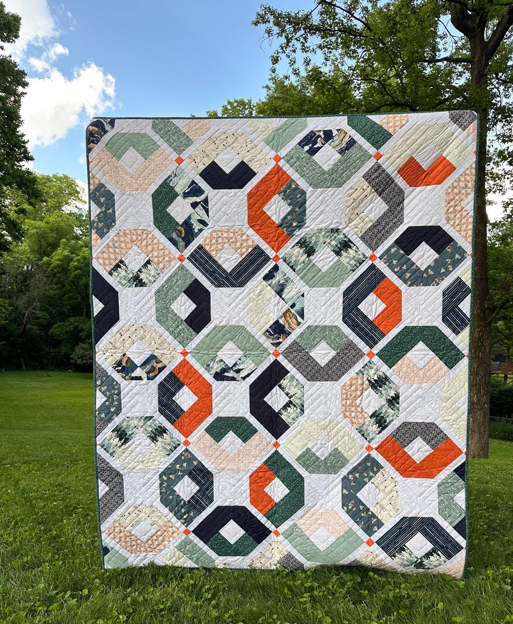 Precut Quilt Kit -  Ready to Sew! | Elena Quilt Kit | Includes Printed Pattern |  56" x 70" Throw Quilt Kit | Quilt in a Bag