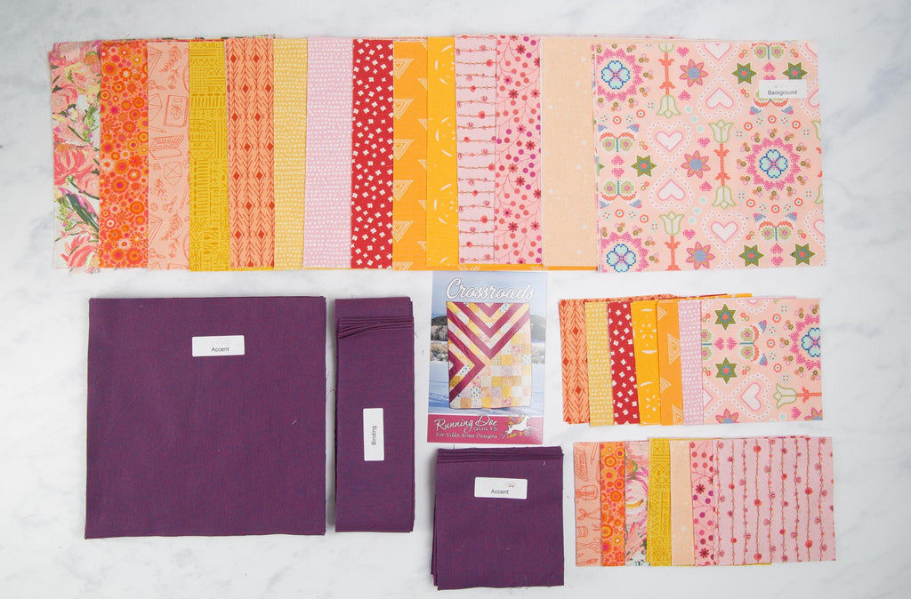 Precut Quilt Kit – Ready to Sew, Crossroads Throw Quilt, Includes Pattern (60" x 75")