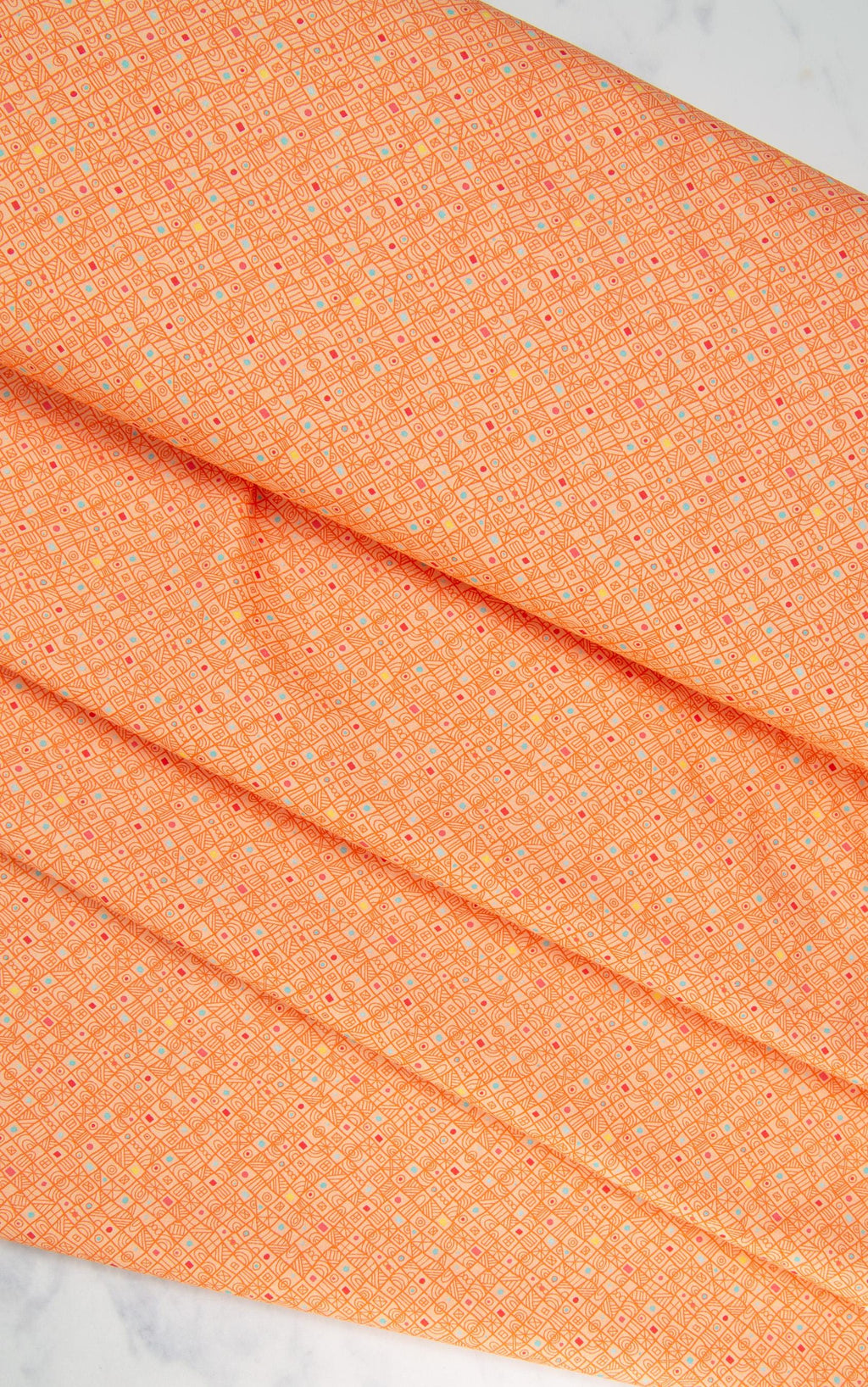 Contempo Studio – Elephant Joy – Playful Geo – Orange 10416B-28, orange geometric, blender