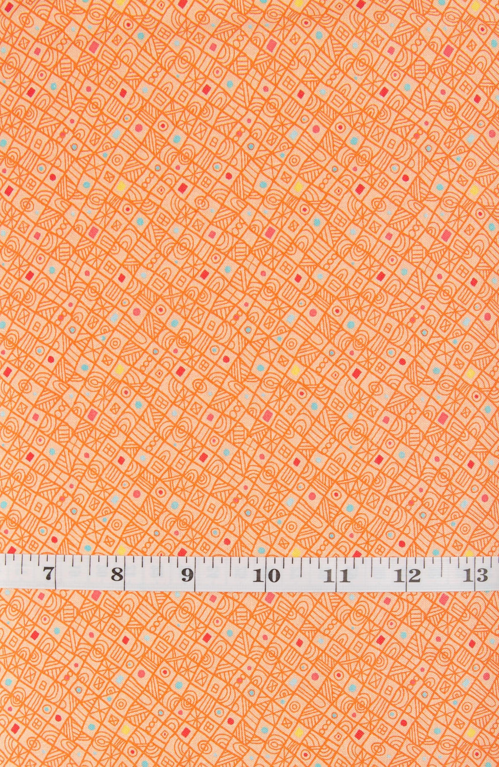 Contempo Studio – Elephant Joy – Playful Geo – Orange 10416B-28, orange geometric, blender