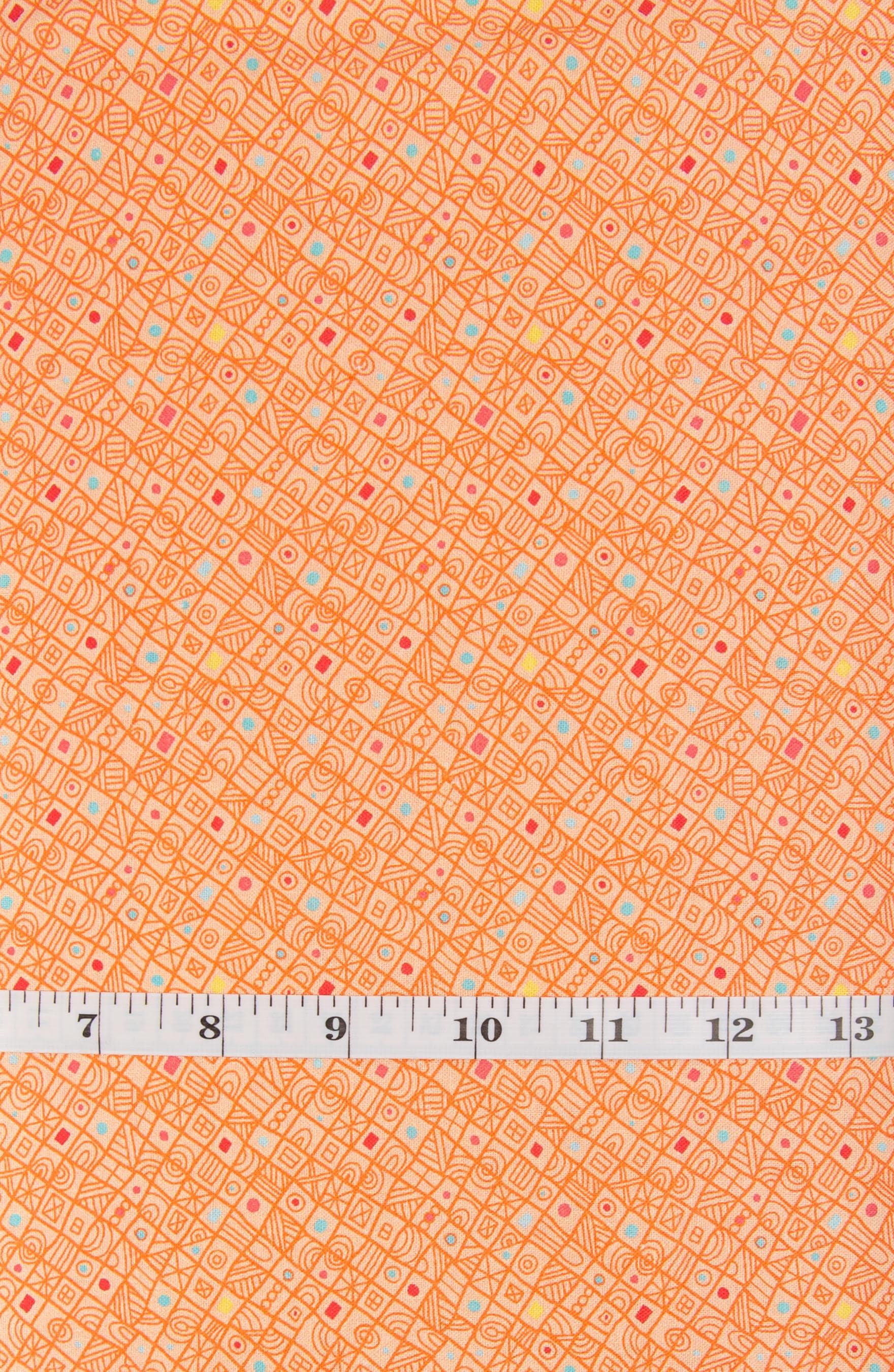 Contempo Studio – Elephant Joy – Playful Geo – Orange 10416B-28, orange geometric, blender