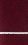 Benartex Dog On It Tonal Squares Raspberry 7549-19, dark red geometric blender