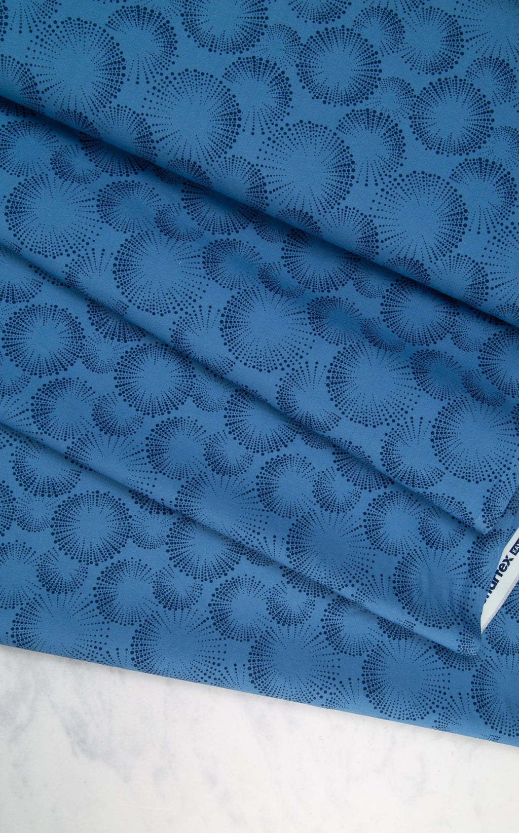 Documentaries 14486- 55B Starburst Dots Denim by Kanvas Studio for Benartex, blue geometric blender