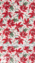 Merry Little Christmas Main Cream C14840-CREAM by Riley Blake, Poinsettias on cream