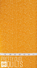 A Pear-fect Christmas Calling Words Gold C14974-GOLD by Riley Blake, White words on gold background
