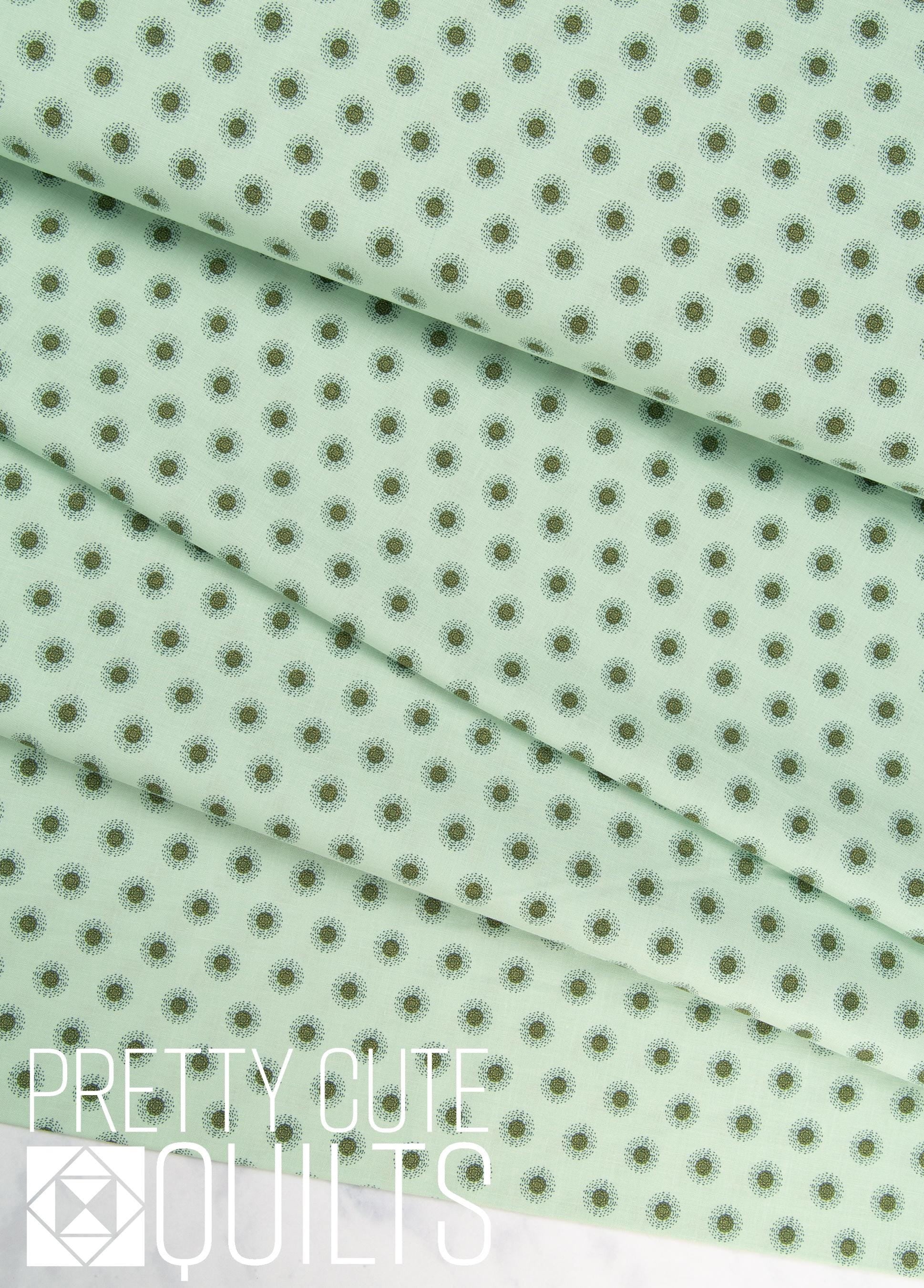 Wanderlust Sunshine Light Green C15475-LTGREEN by Riley Blake, green dots blender