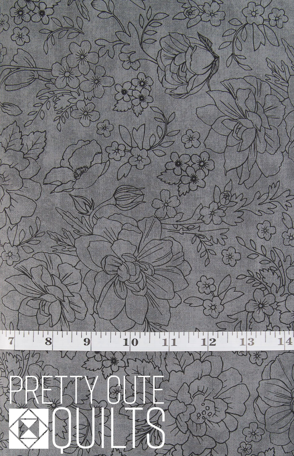 Lilac & Sage - Toile Graphite Fabric by Punch Studio PS104-GR8   RJR Fabrics, grey floral blender