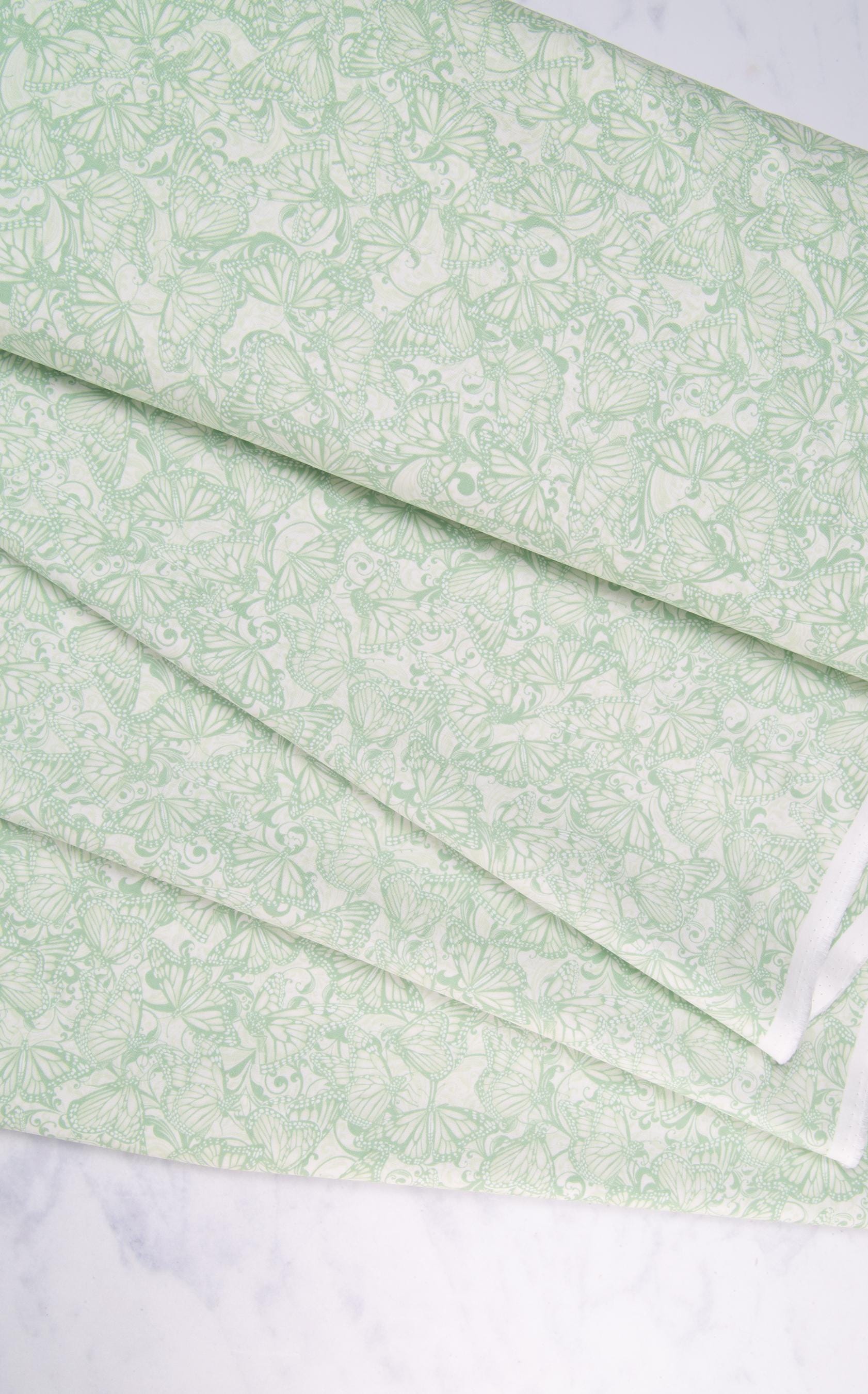 Green Butterflies fabric 03094-42 Hydrangea Blue by Benartex, green monarch butterflies blender