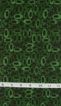 Benartex Alluring Butterflies by Anne Lauer 13309-44 Medium Green Oblong, dark green ovals blender