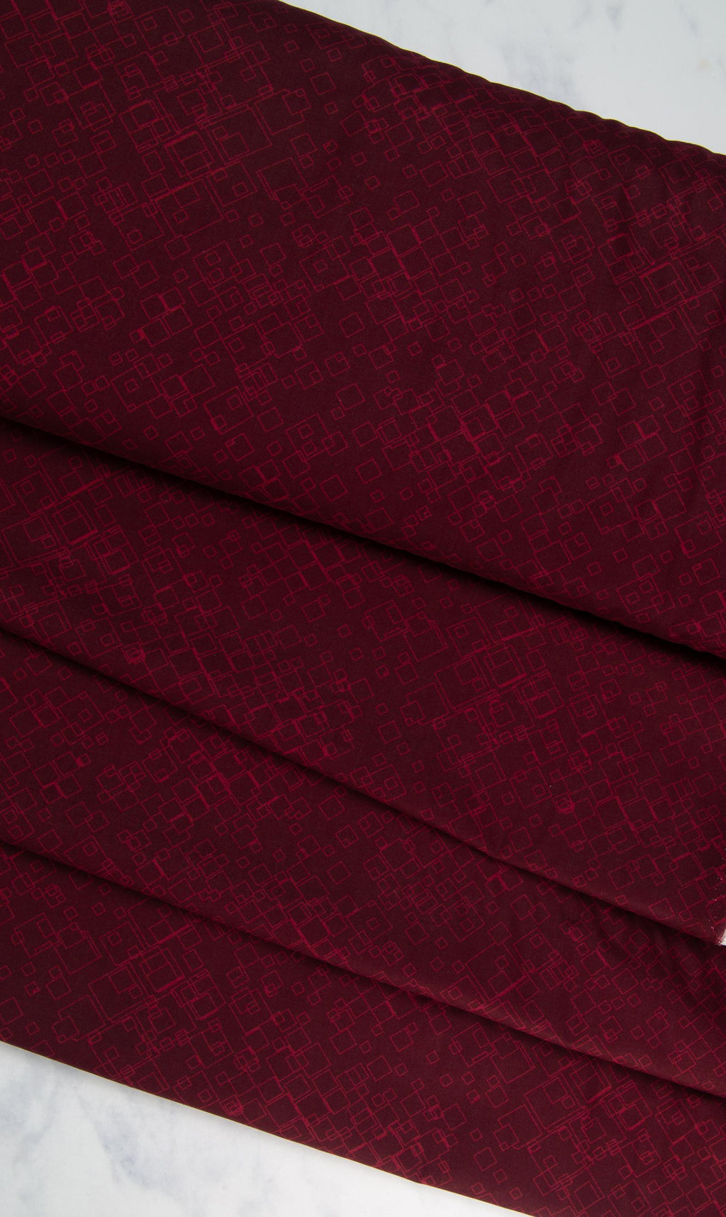 Benartex Dog On It Tonal Squares Raspberry 7549-19, dark red geometric blender