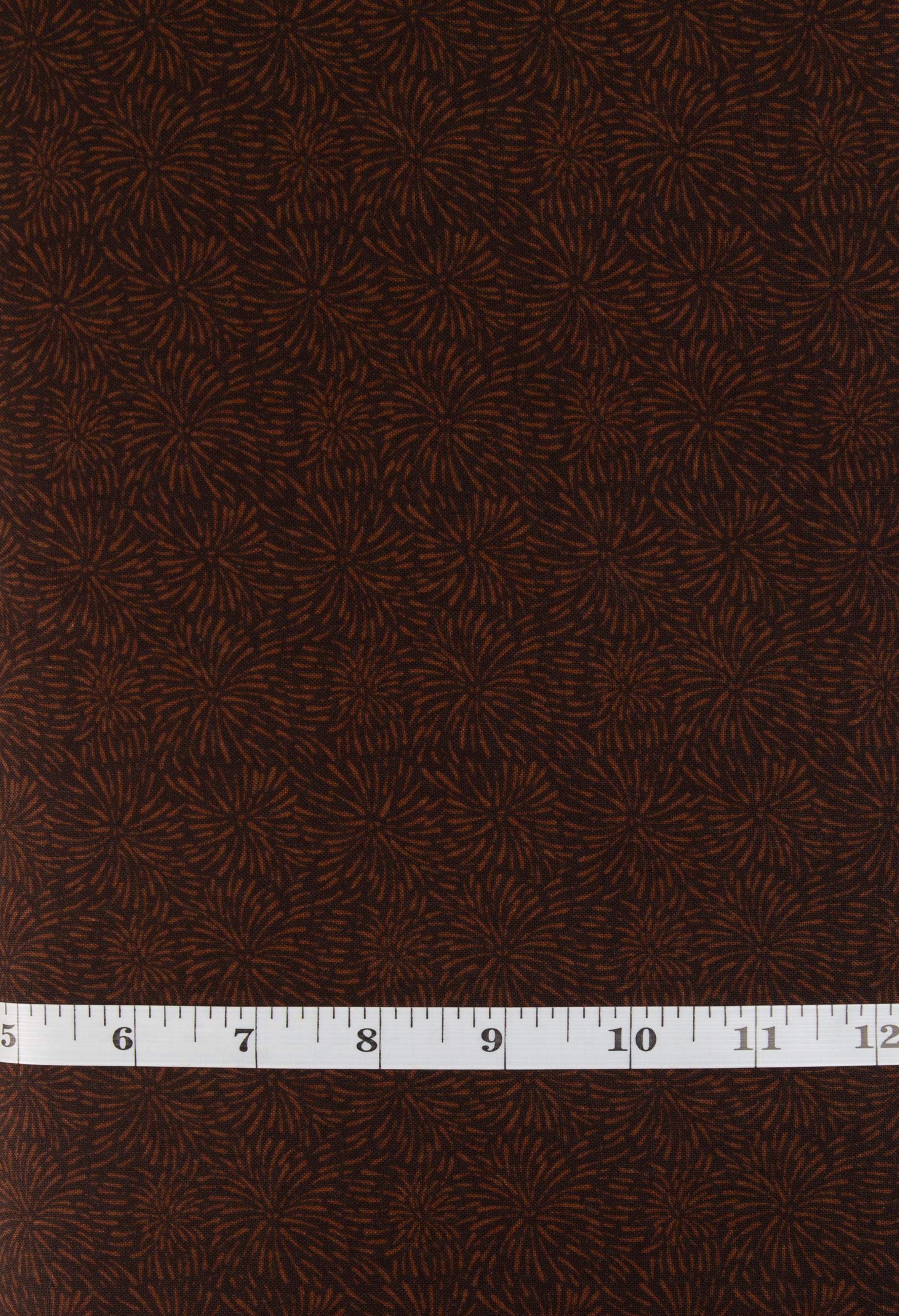 Wilmington Prints Essentials Basics - Very Brown Firework Blooms #39135-229, dark brown blender