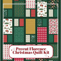 Precut Quilt Kit – Ready to Sew, Christmas Florence Throw, Includes Pattern (60" x 80"), Beginner Friendly
