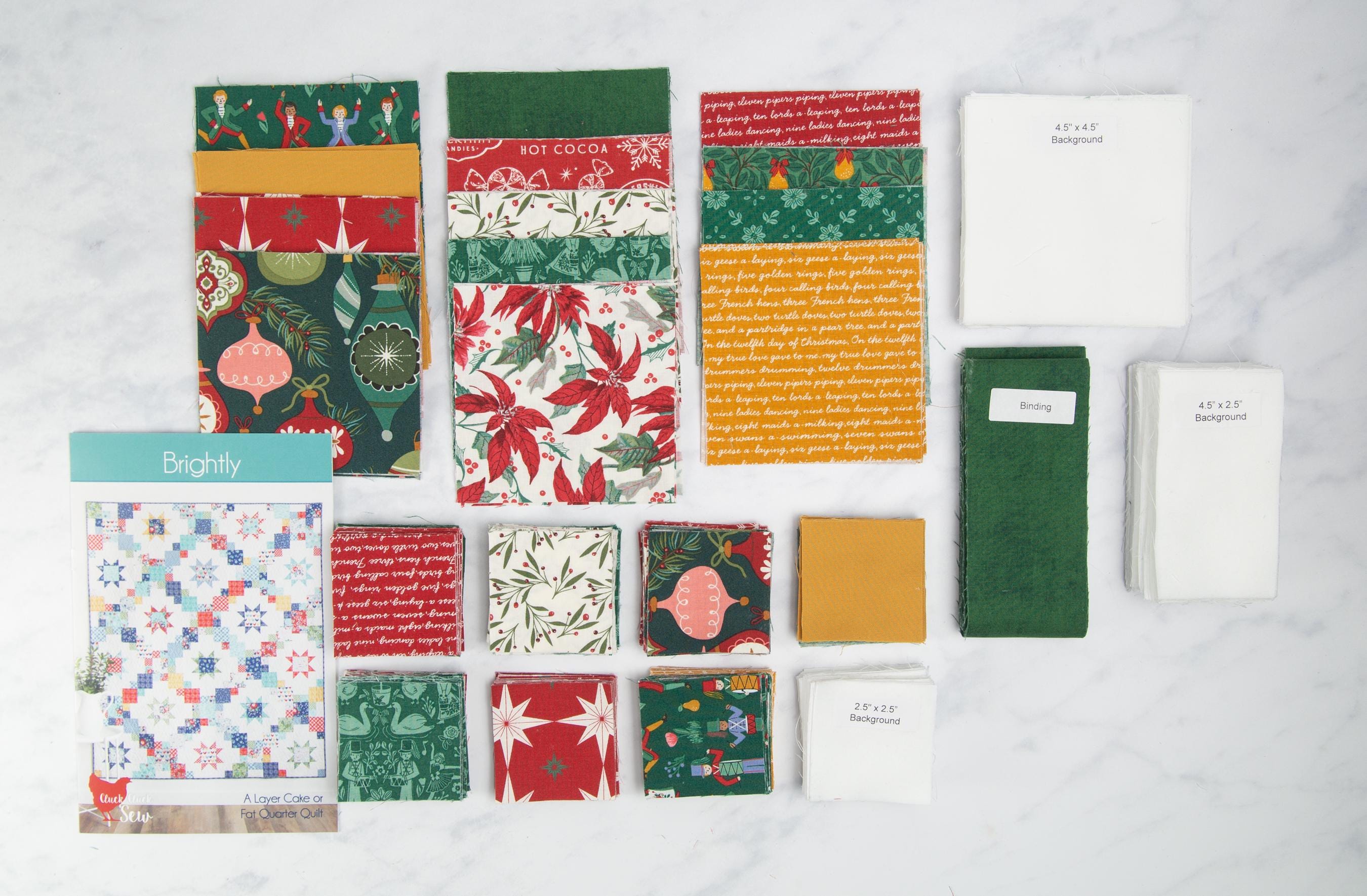 Precut Christmas Quilt Kit – Ready to Sew, Beginner Friendly, Includes Pattern (60" x 72")