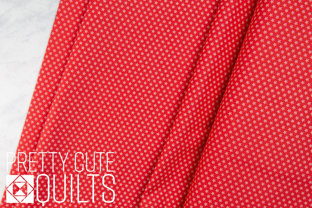 Bee Basics Tiny Daisy Red by Riley Blake C6403-RED, red stars
