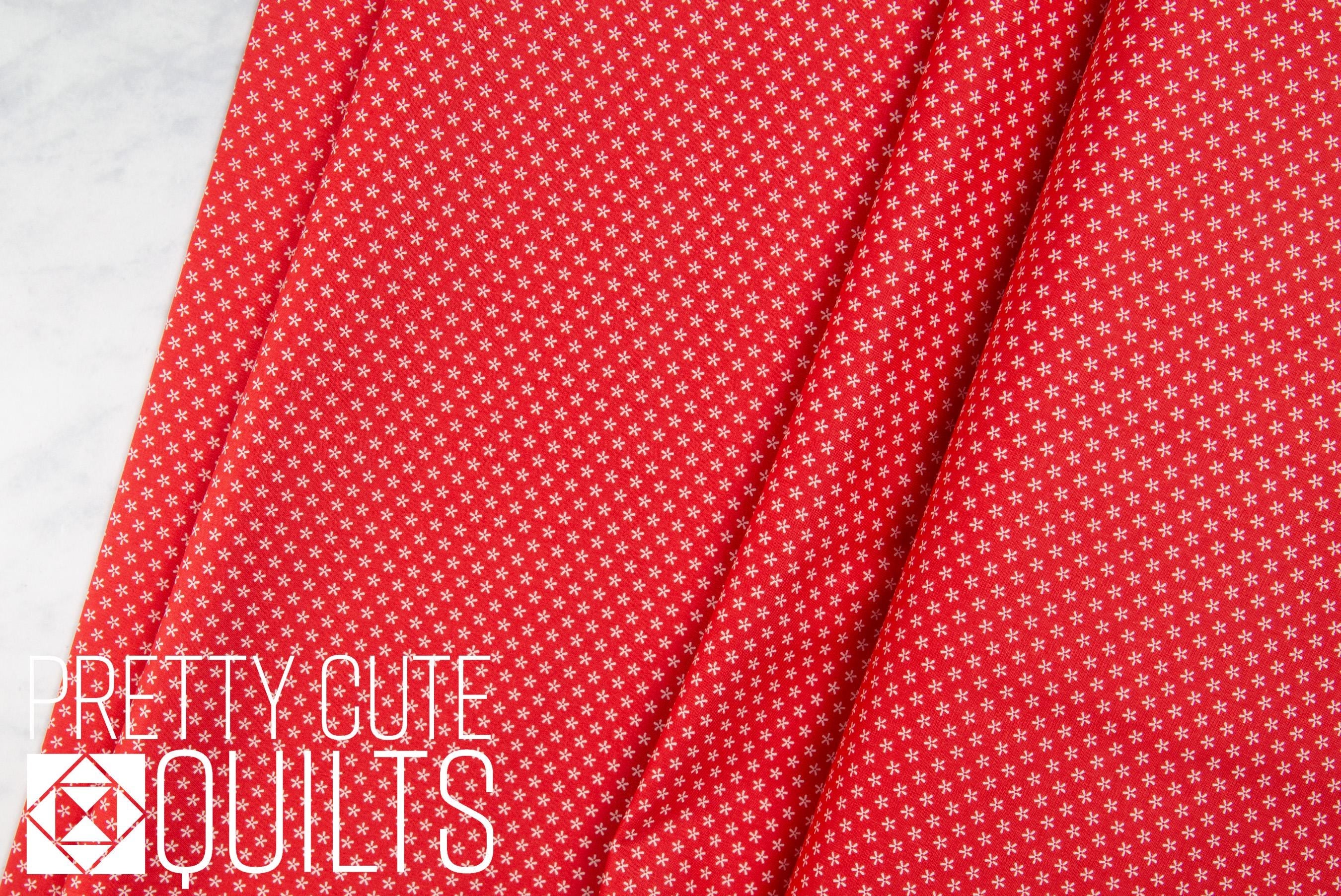 Bee Basics Tiny Daisy Red by Riley Blake C6403-RED, red stars