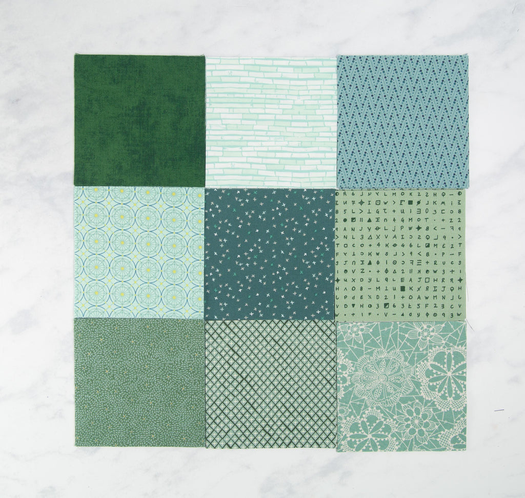 Precut Quilt Kit - Ready to Sew! | Starshine Quilt - Blue & Green | Includes Pattern | 66in x 66in Throw Size Quilt Kit