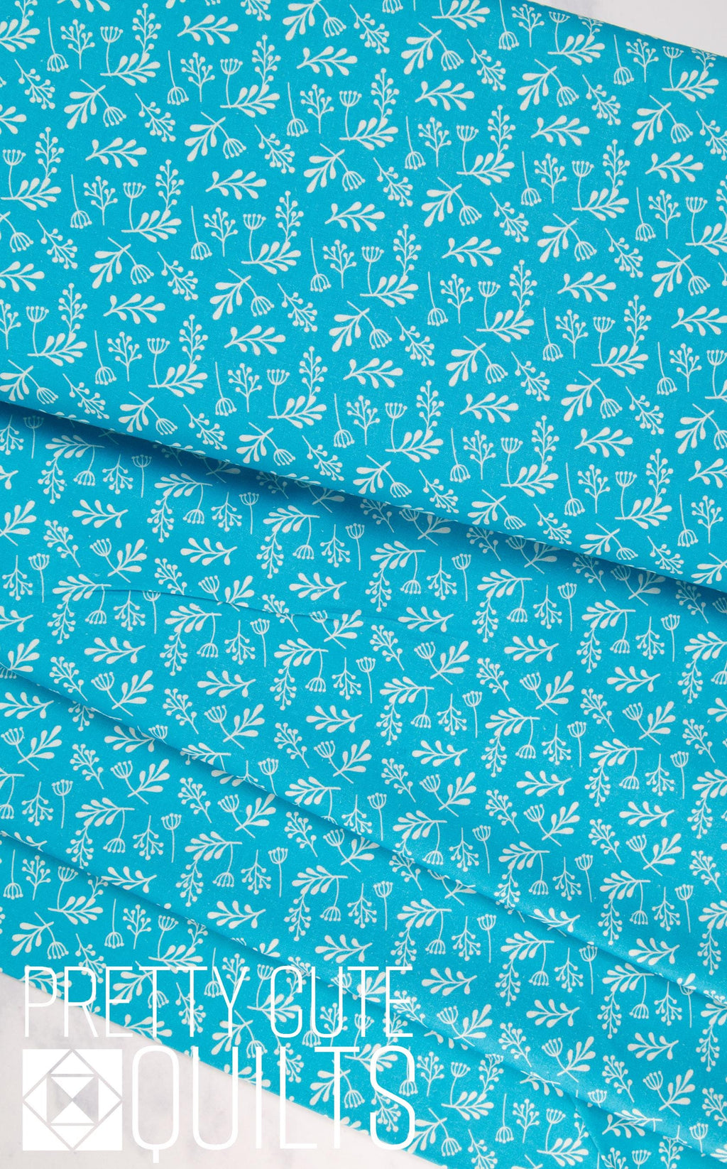 Spring Strawberries Blue Floating Plants by Felicity Fabrics 610278