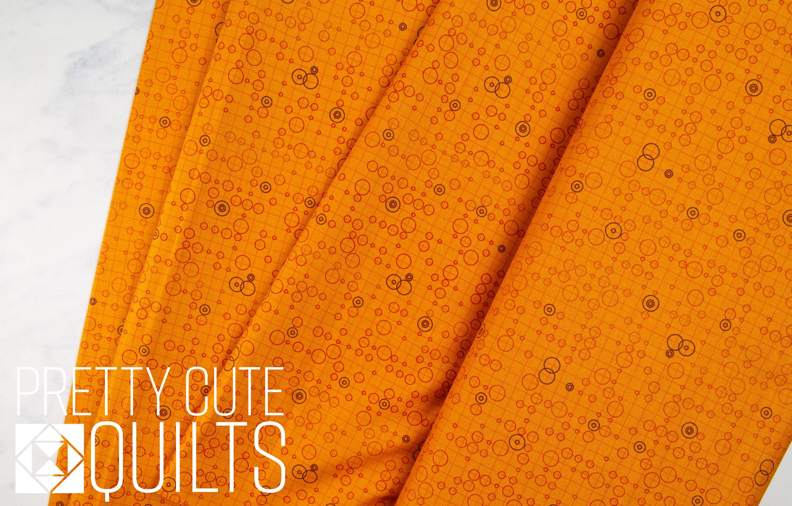 Nickelodeon Molecules A-1396-O - 40 by Giucy Giuce for Andover Fabrics, orange geometric circles