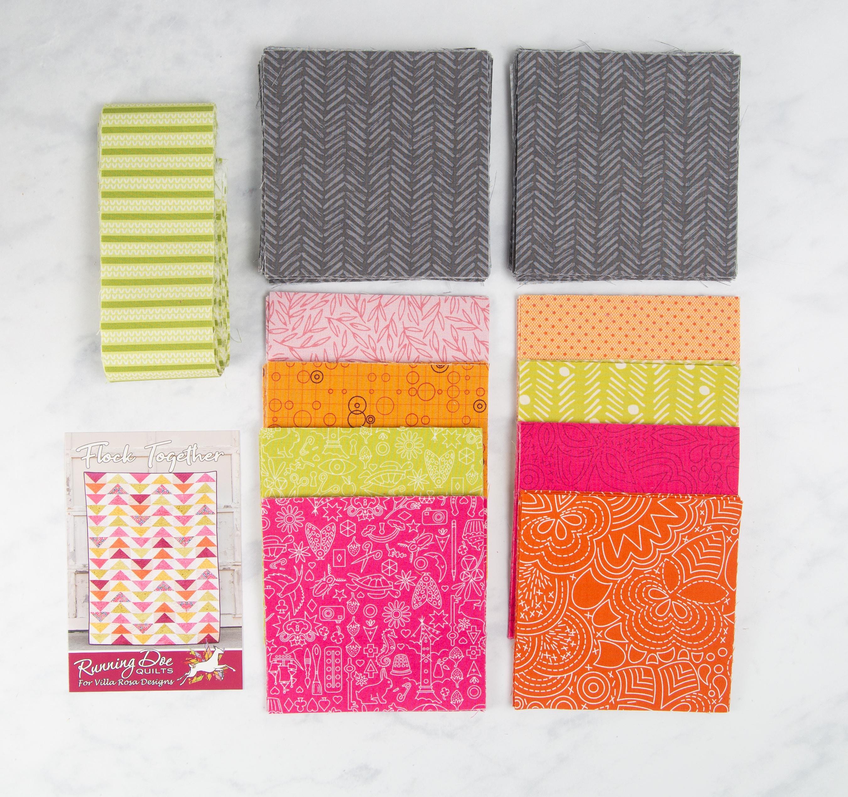 Precut Quilt Kit - Ready to Sew, Flock Together Quilt – Includes Pattern (50" x 66.5")
