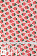 Spring Strawberries - Strawberries by Felicity Fabrics 610281, pink green strawberries