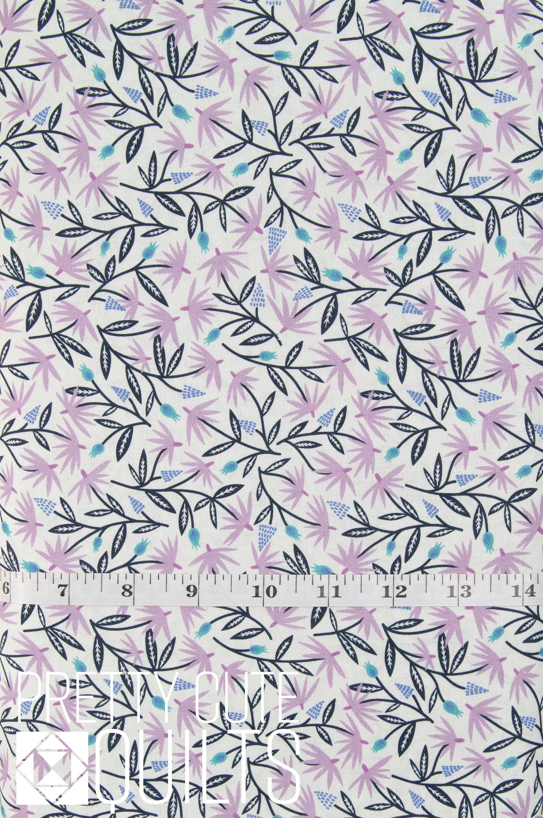 Spring Harmony Wild Blooms by Felicity Fabrics 610284, purple blue black floral vines