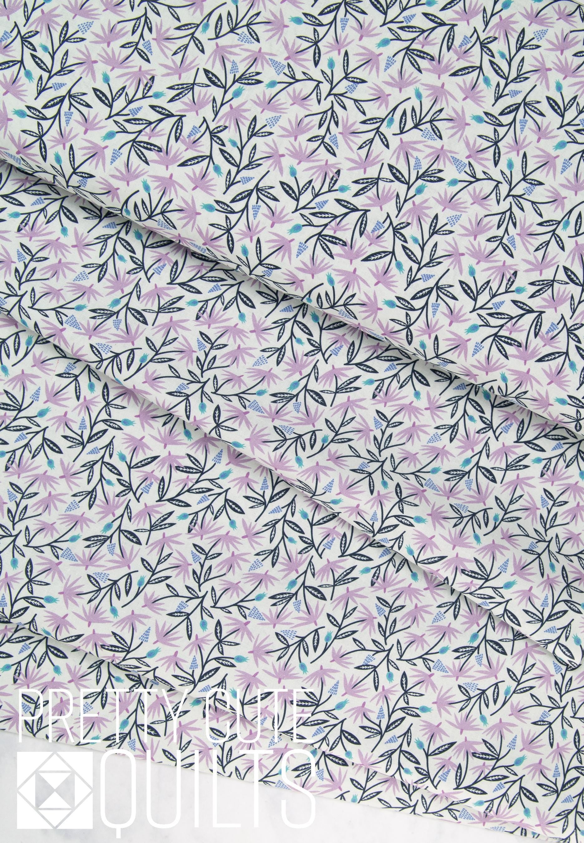 Spring Harmony Wild Blooms by Felicity Fabrics 610284, purple blue black floral vines