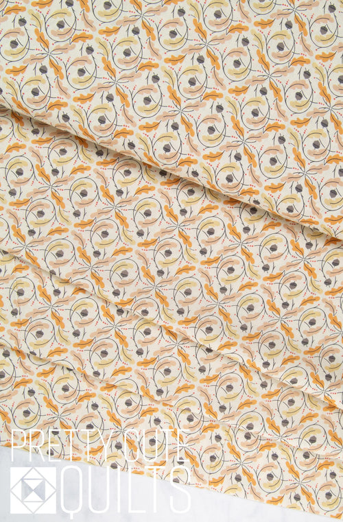 Autumn Bursting Acorn Dance by Felicity Fabrics 610266, fall autumn leaves geometric