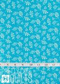 Spring Strawberries Blue Floating Plants by Felicity Fabrics 610278